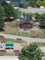  Incendiu puternic in Parcul Sebastian 