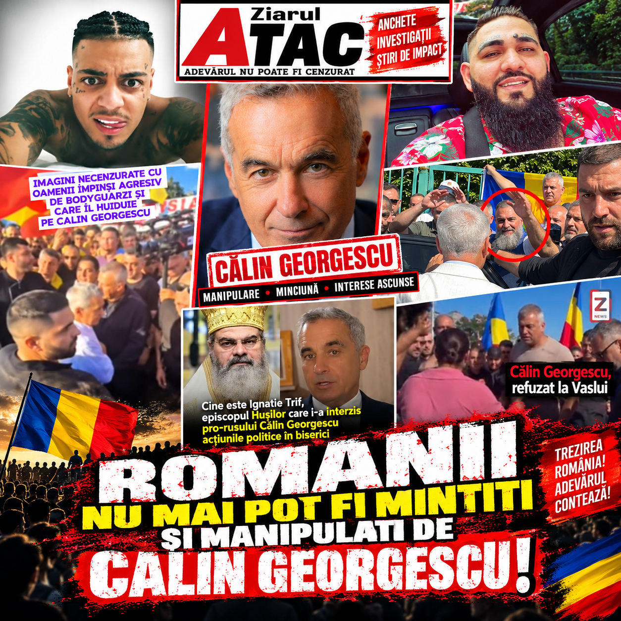ATAC: CĂLIN GEORGESCU NU ESTE ROMÂNIA! Fabrica, Biserica și primarul au avut curajul să spună „NU”