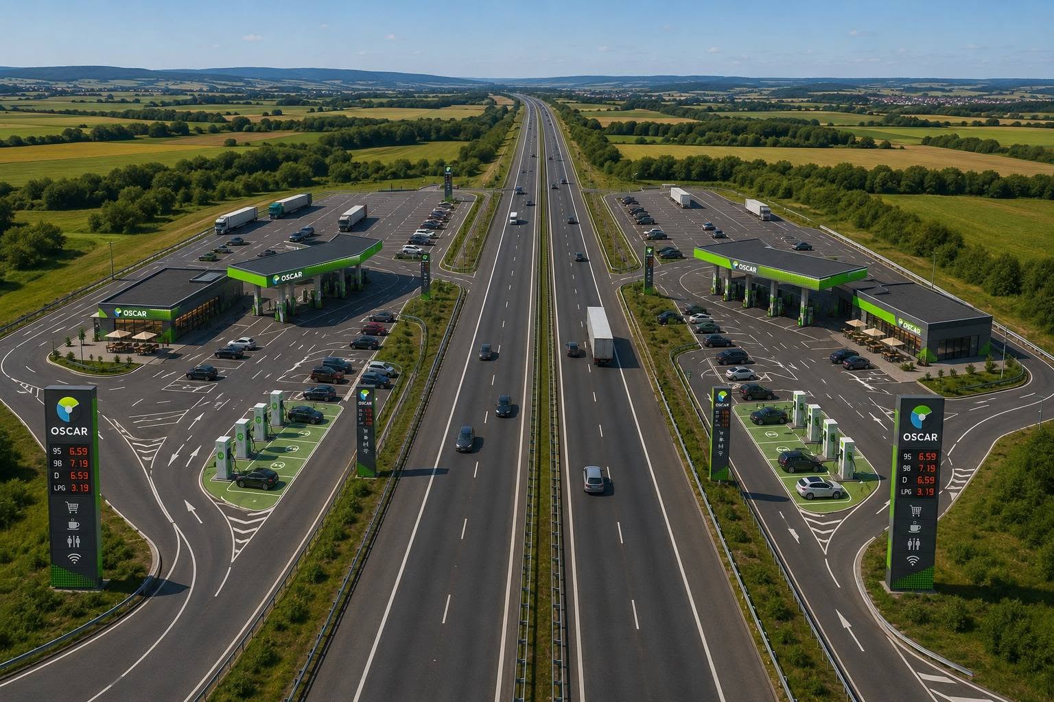 Autostrada A7: Încă două benzinării vor fi amenajate. Unde apar primele parcări securizate pentru camioane